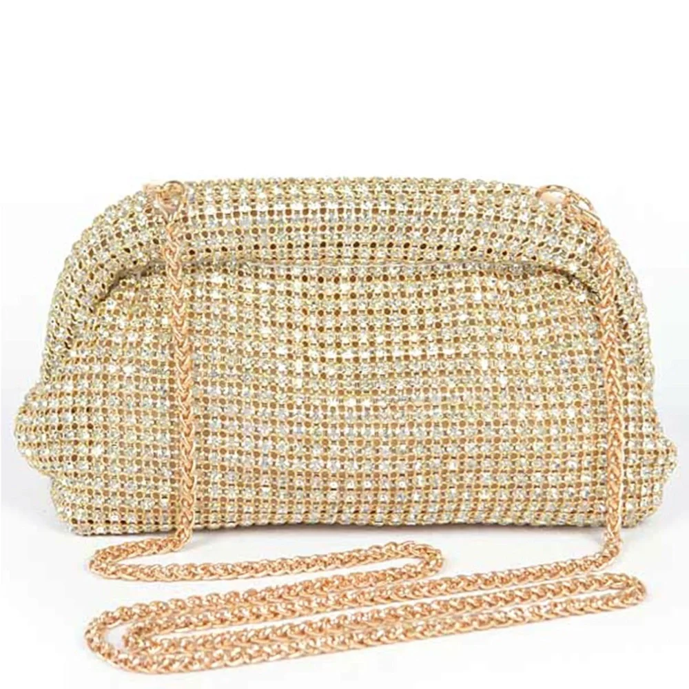 Oversized Rhinestone Soft Convertible Clutch Bag - Picture 5 of 8